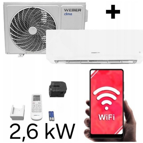 Klimatizcia 2,6 WEBER CLIMA 2,6 kW- Wifi Nová.