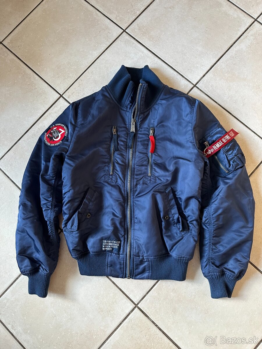 Modrá bunda Alpha Industries