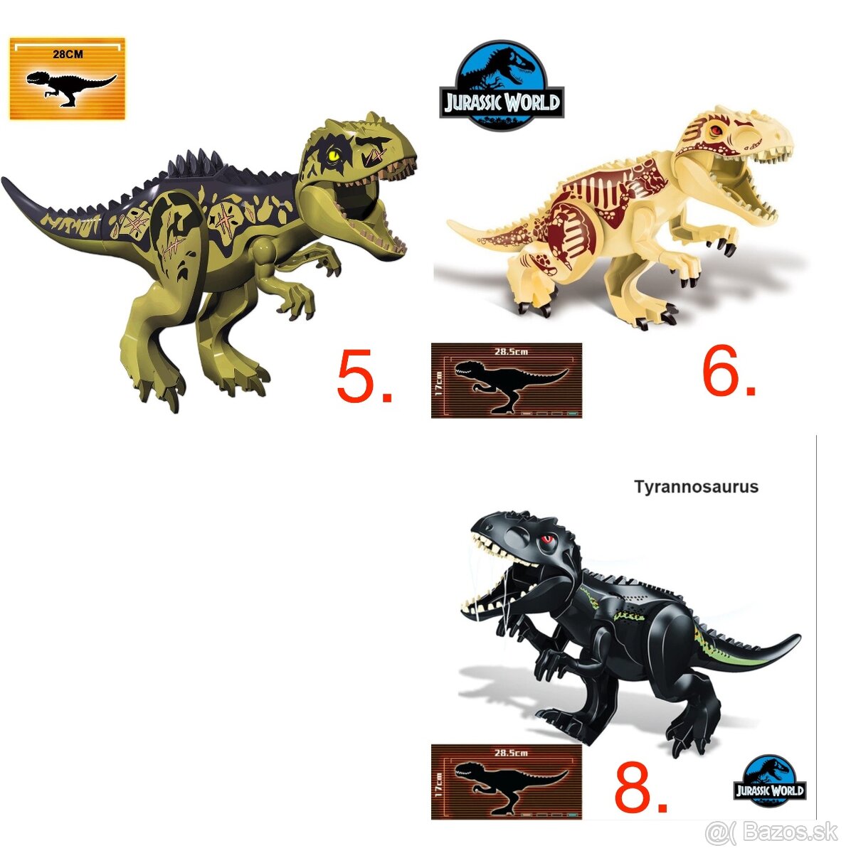 Obrovské dinosaury typ lego - nové, nehrané