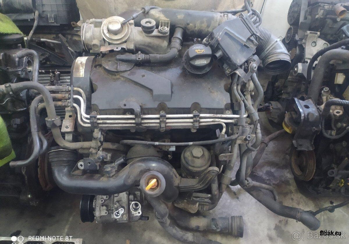 hlava, blok, motor, turbo, spojka, 1.9 tdi 77kw bxe škoda