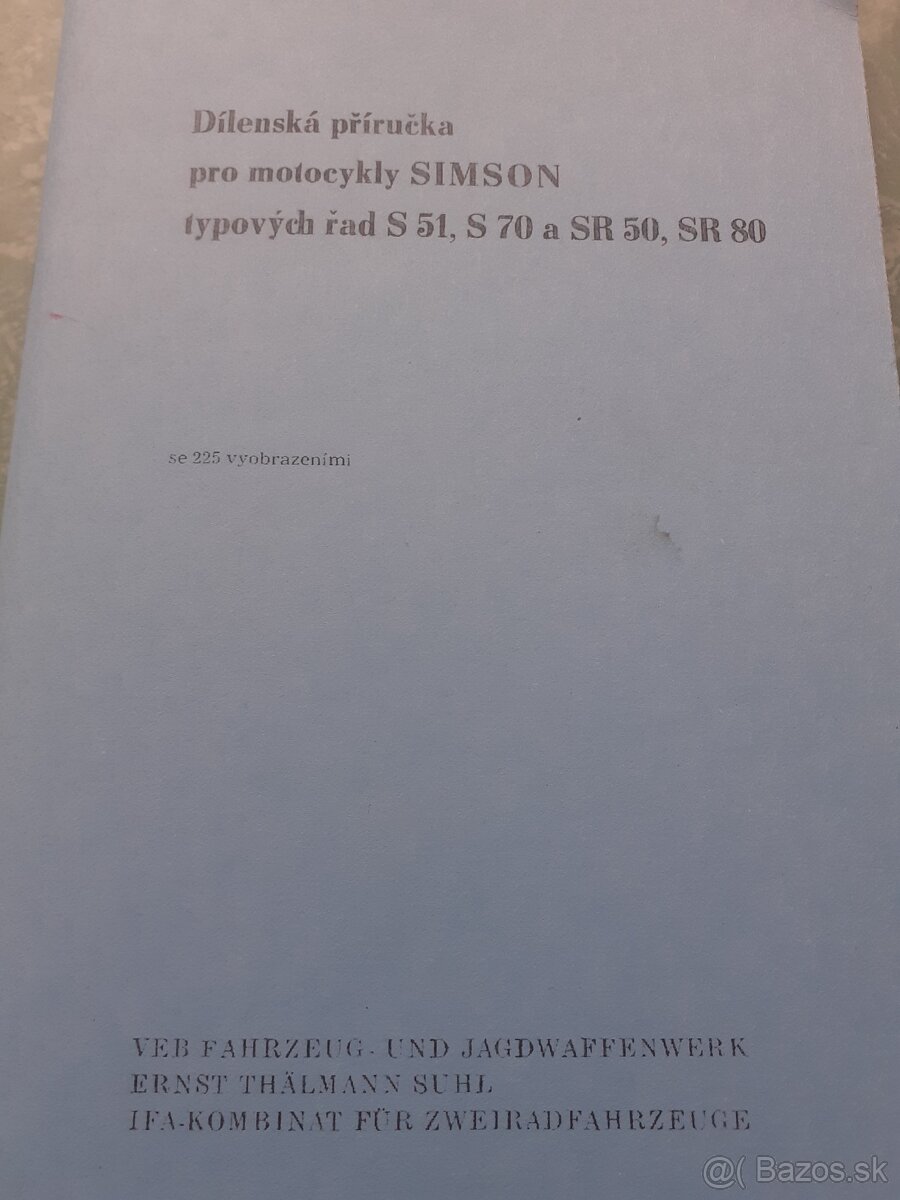 Simson S 50 51 70 Dílenská príručka