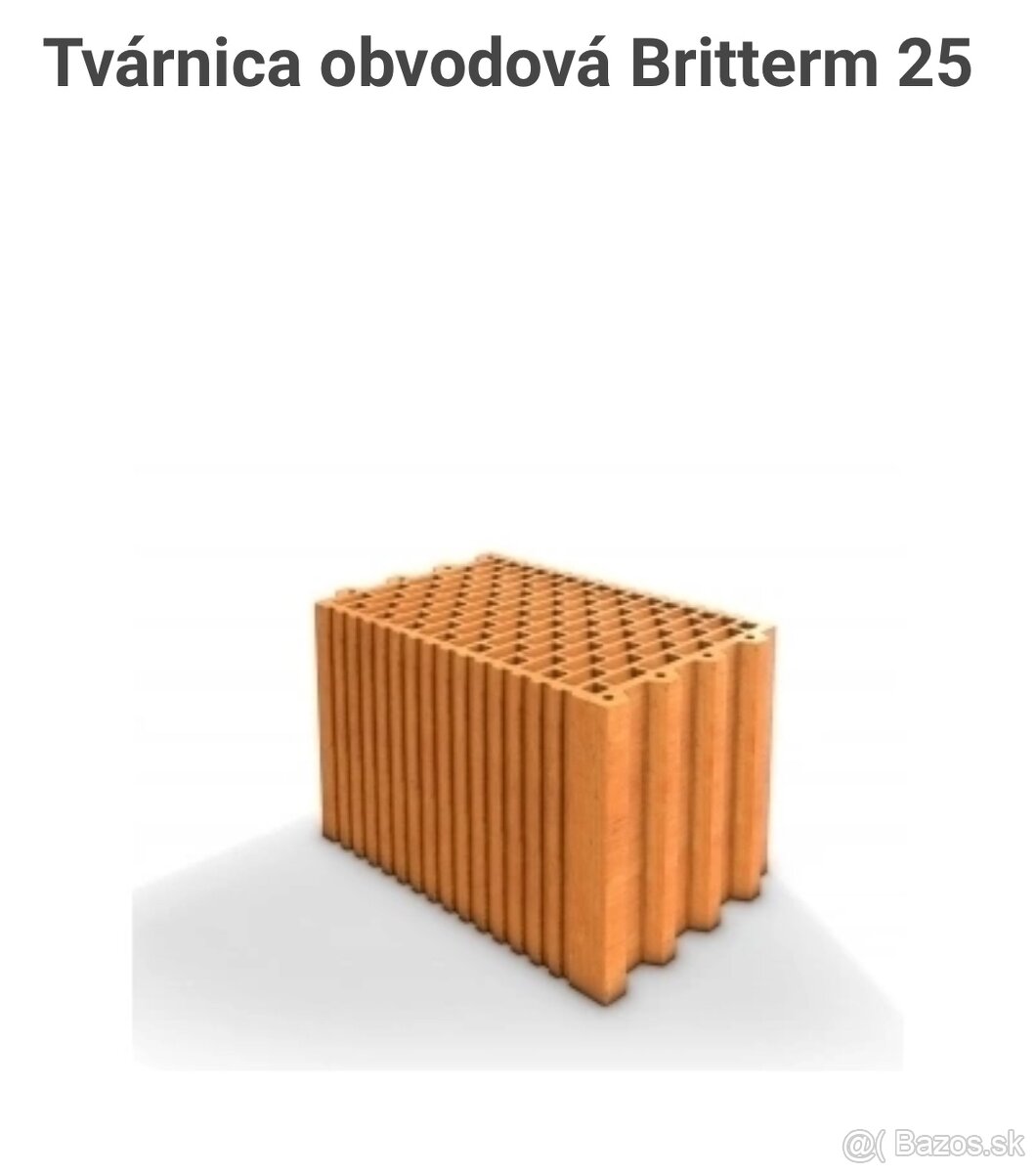 Predám tehlu britterm 25, nová 48ks brusena