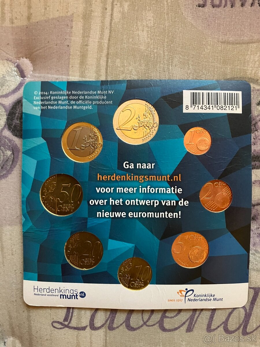 Sada euromincí Holandsko 2014 UNC