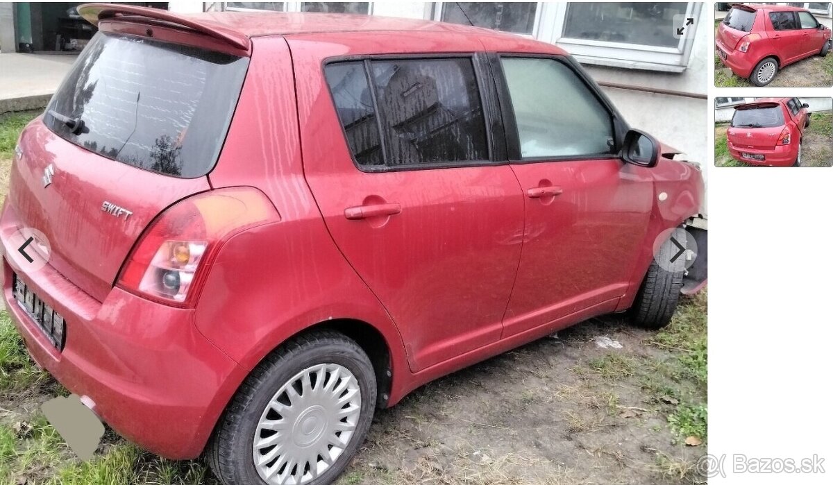 Suzuki Swift 1.5 2008 predám MOTOR M15A, DVERE, PREVODOVKA 5