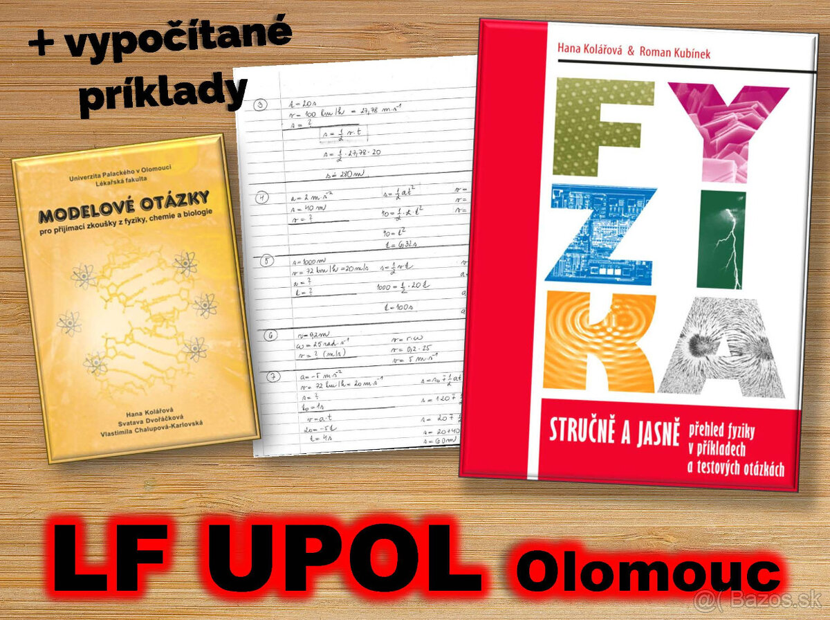 LF UPOL - Prijímačky - úlohy, príklady, testy, modelové ot.