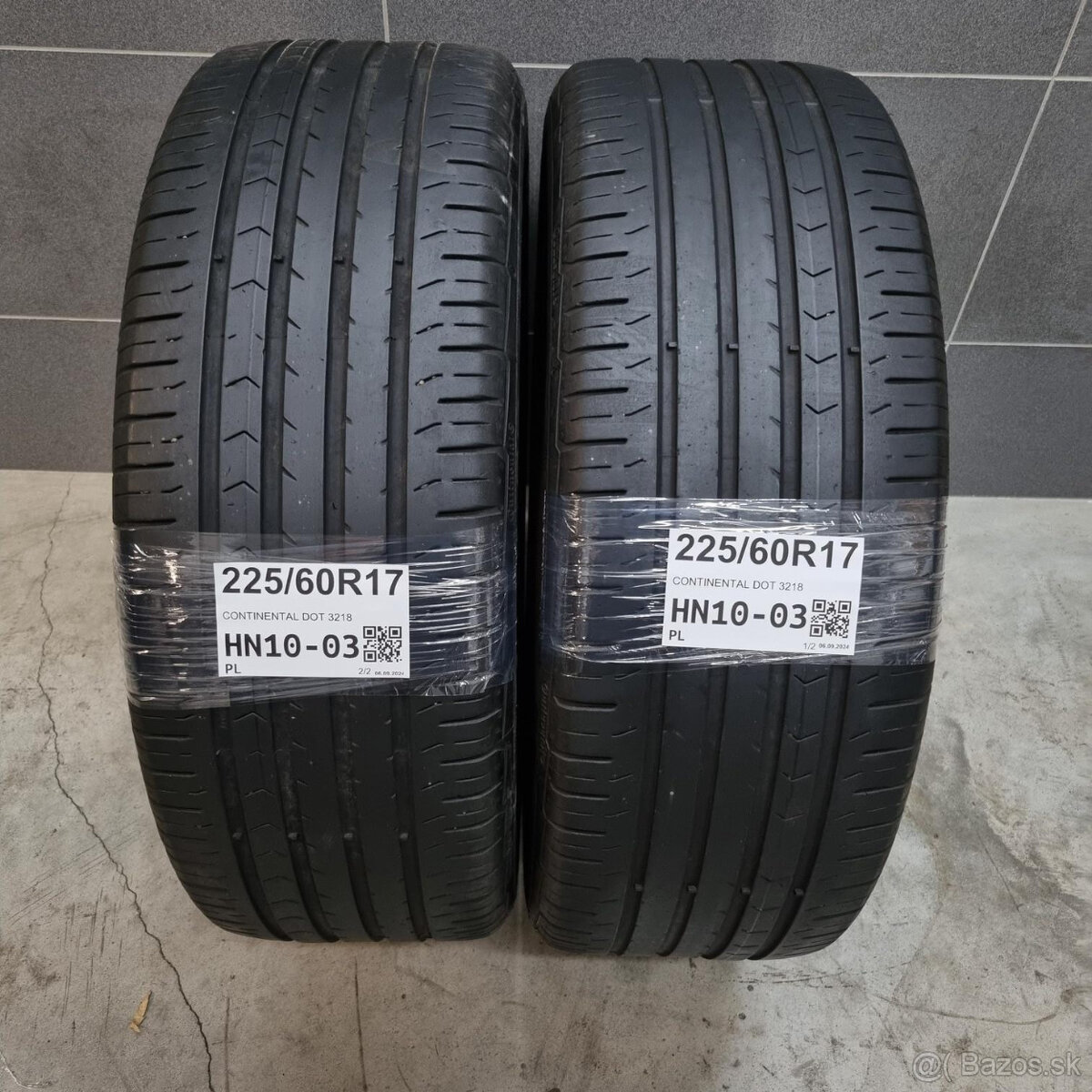 Letné pneumatiky 225/60 R17 CONTINENTAL DOT3218