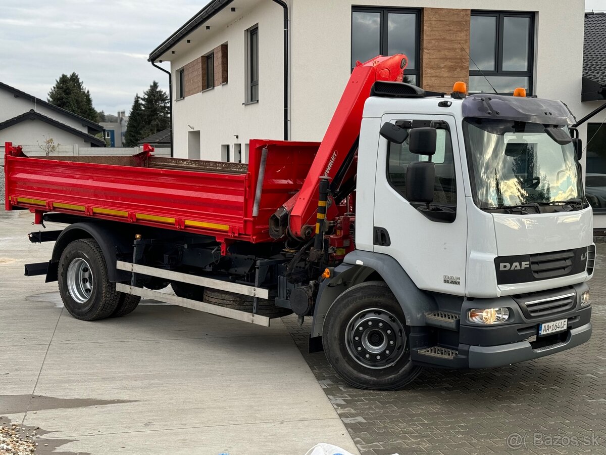 DAF LF 55.280 sklapač s HR Fassi + diaľkové