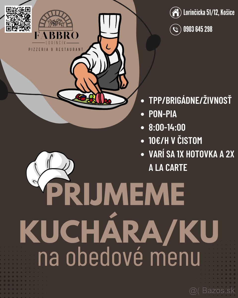 Kuchár/kuchárka na menu