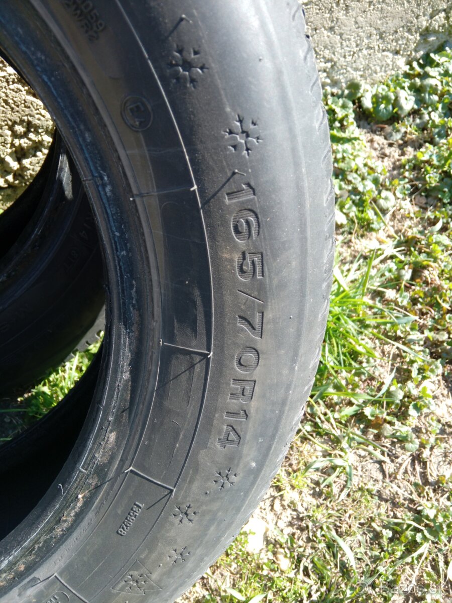 Predám pneumatiky. 165/70R14