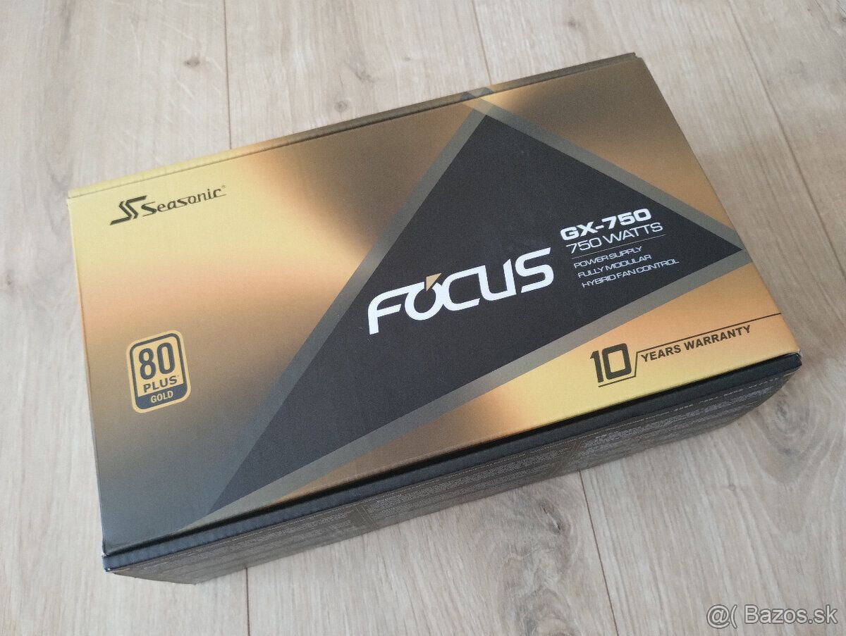 Seasonic Focus GX 750 W Gold + 12VHPWR Cable Black