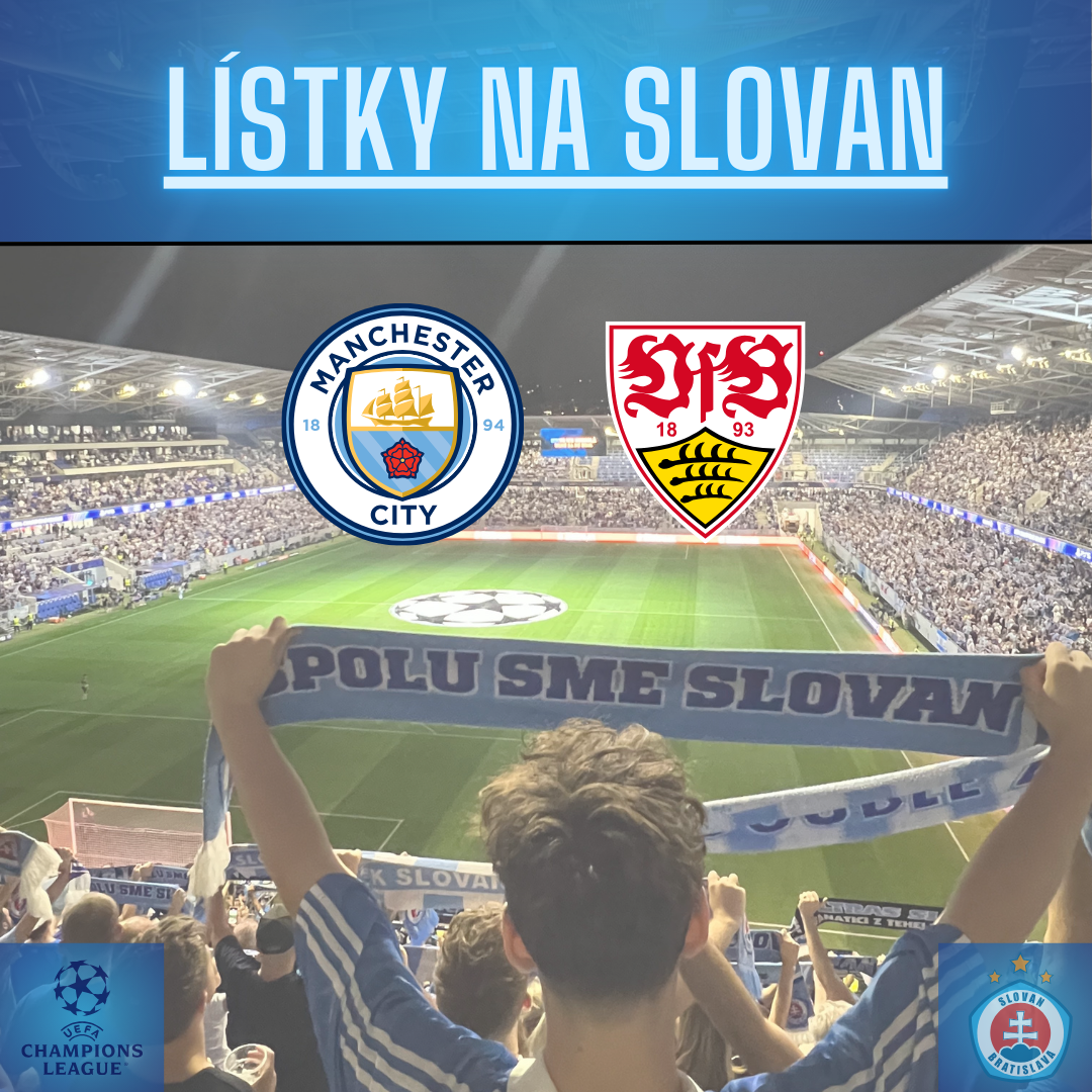 Lístky na Slovan dvojzápas Manchester City + VfB Stuttgart