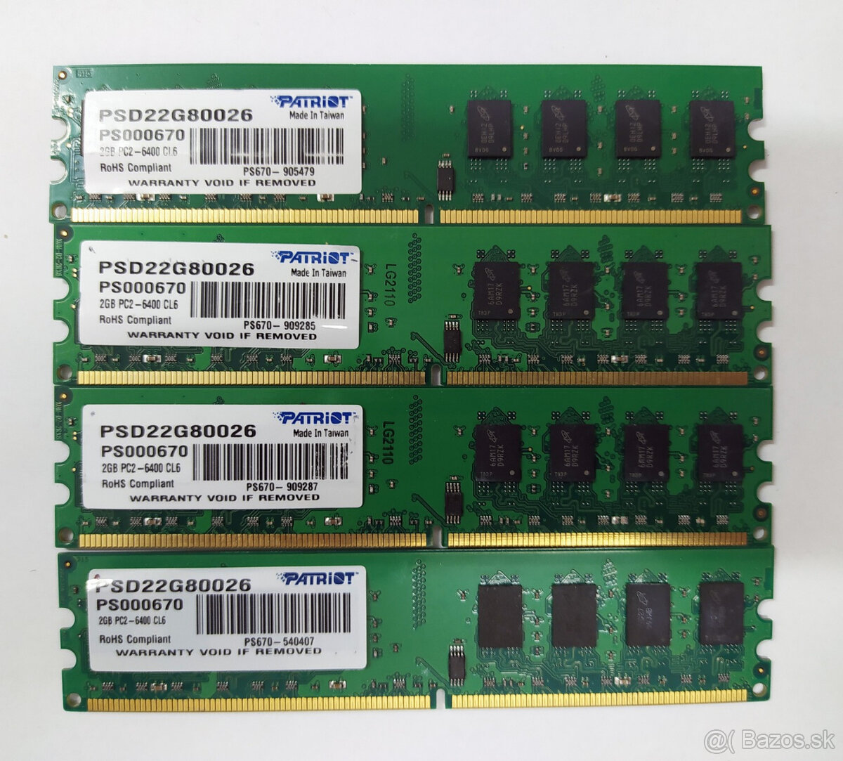 DDR2 8GB /4x 2GB/ 800MHz PATRIOT