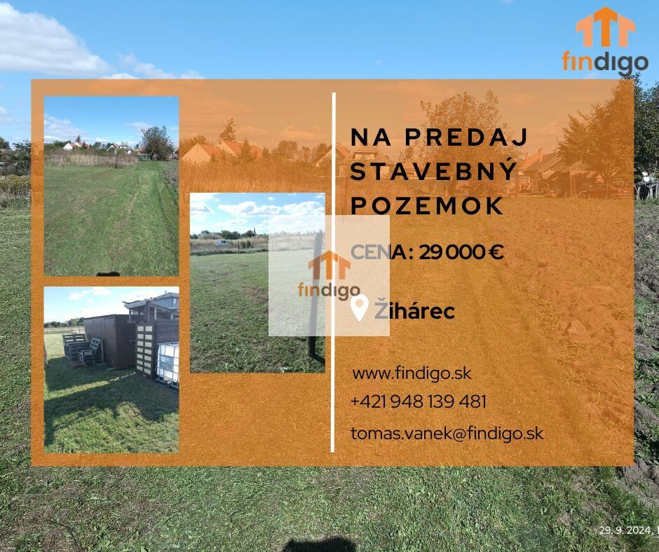 Pozemok na predaj v obci Žihárec