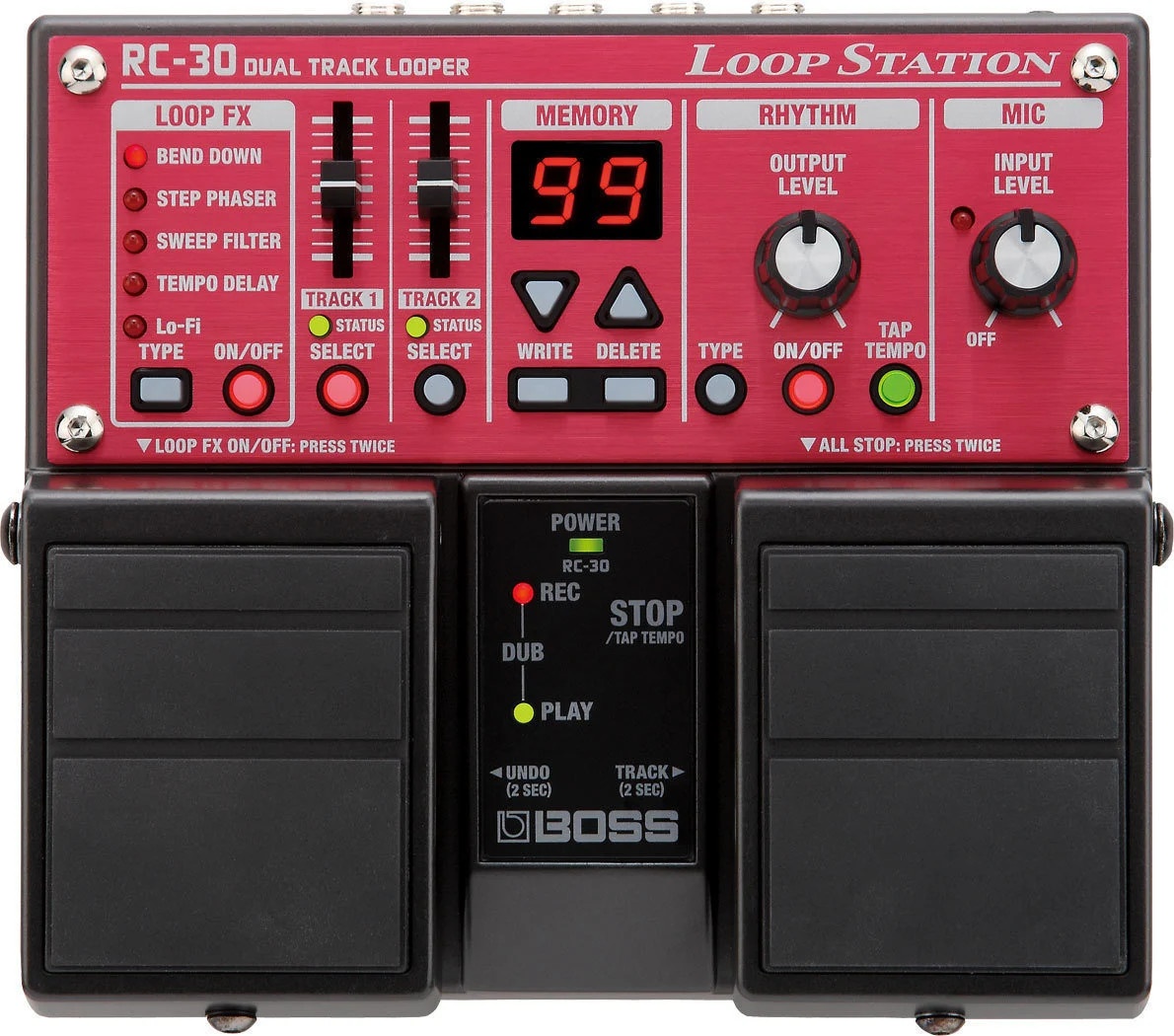 Boss RC30 Looper Efect pedal s automatickým bubeníkom