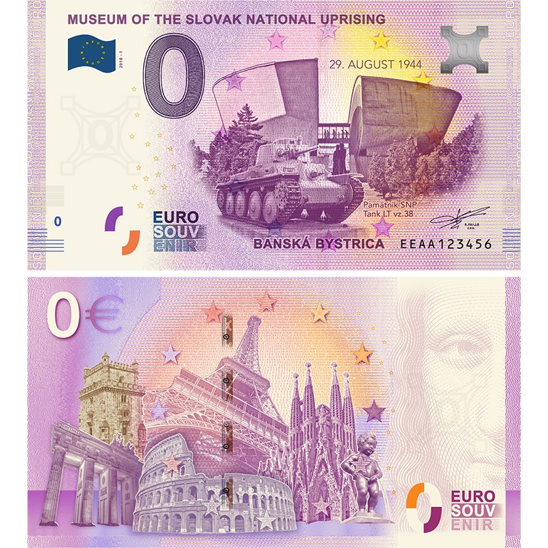 0 Euro Souvenir Bankovky Slovensko 2018 - SUPER CENY