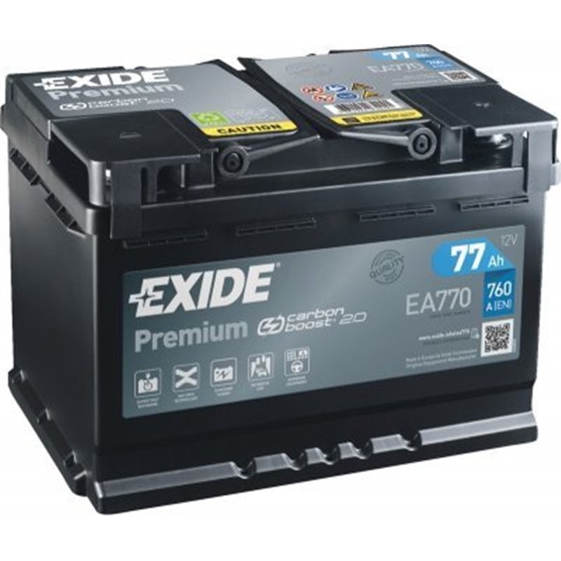 EXIDE autobatéria 77Ah Premium 12V, 760A, EA770