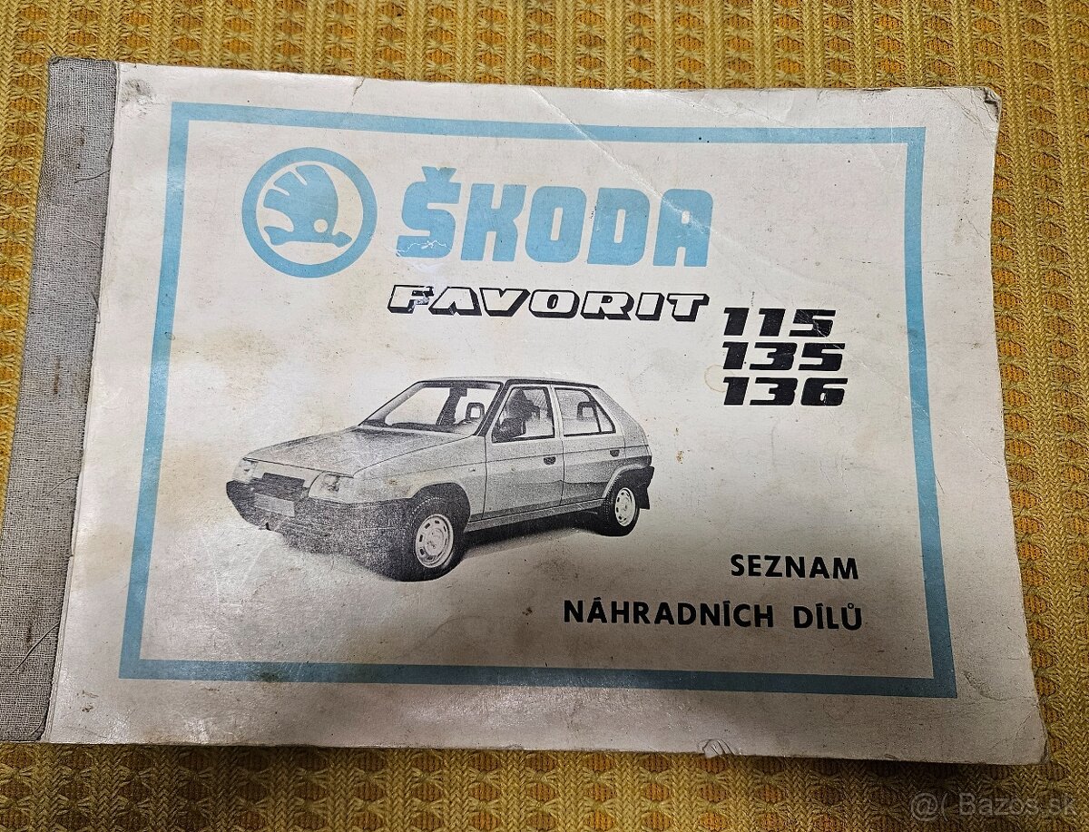 Zoznam nahradnych dielov Skoda Favorit