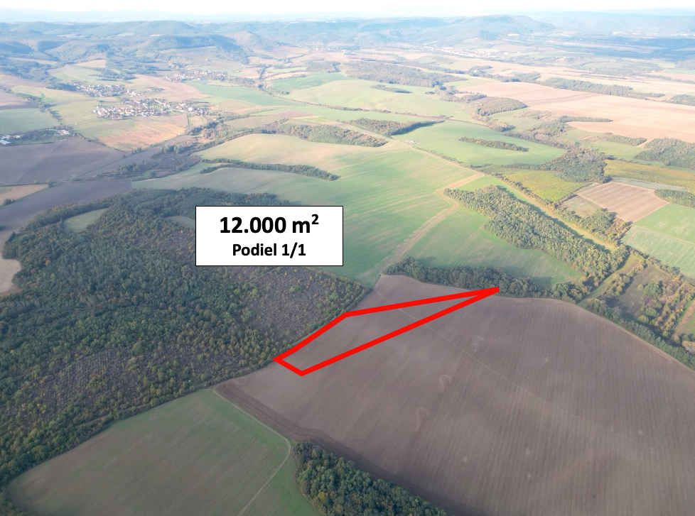 Trebušovce – 12.000 m2 ORNÁ PÔDA podiel 1/1 – Predaj