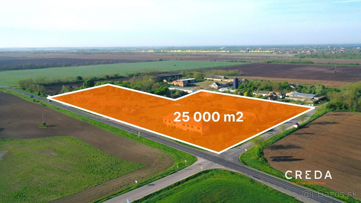 CREDA | predaj pozemok 25 000 m2, Šurany