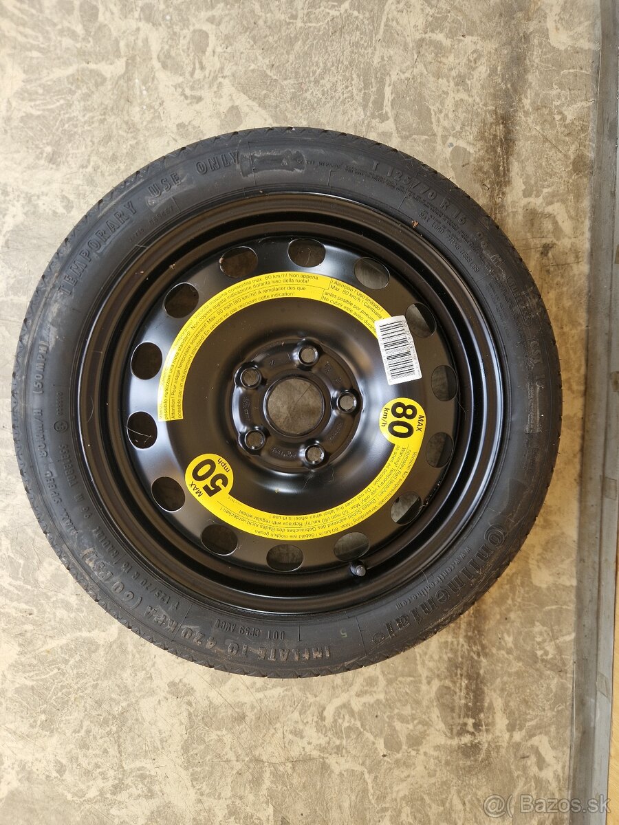 Dojazdové koleso 125/70 R16 s príslušenstvom