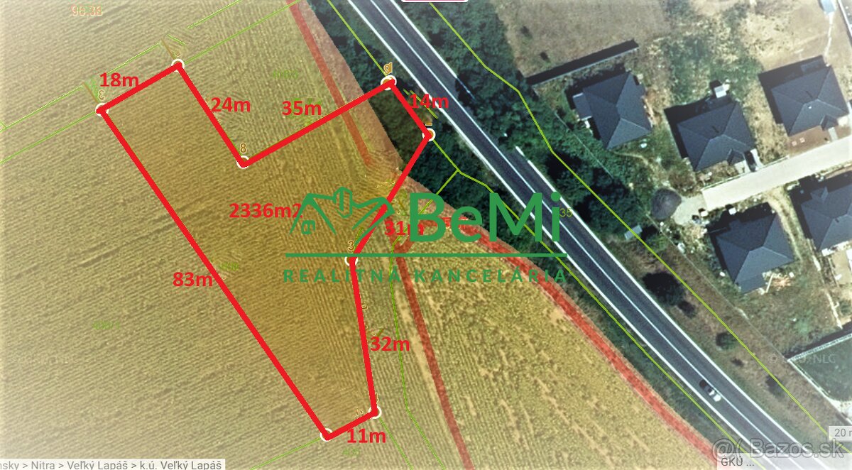 Predaj orná pôda  katastrálne územie  Veľký Lapáš(068-14-ERF