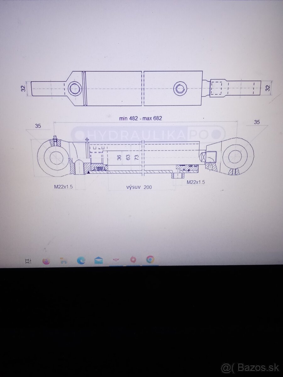 Hydraulicky valec, piest