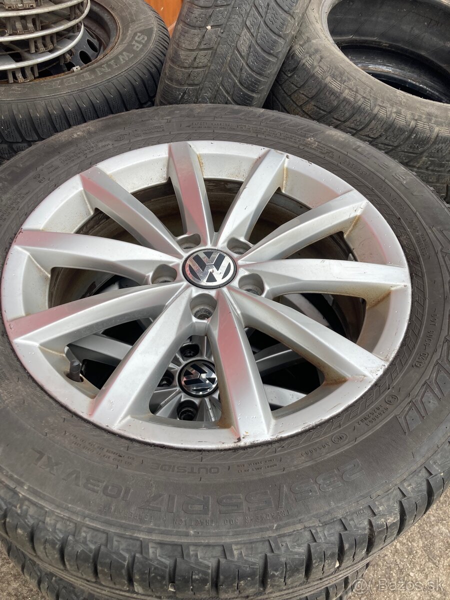 Hliníkové disky VW 5x112 r17 + letne Pneu 235/55 r17