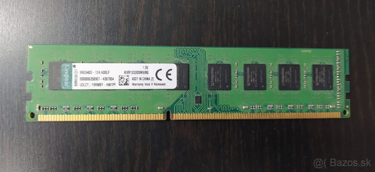 DDR3 8GB 1333MHz Kingston