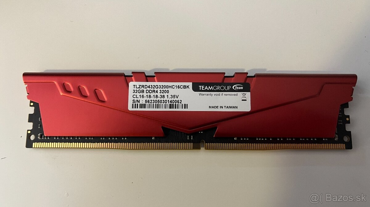 RAM - TEAM GROUP T-Force Vulcan Z DDR4 32GB 3200MHz CL16