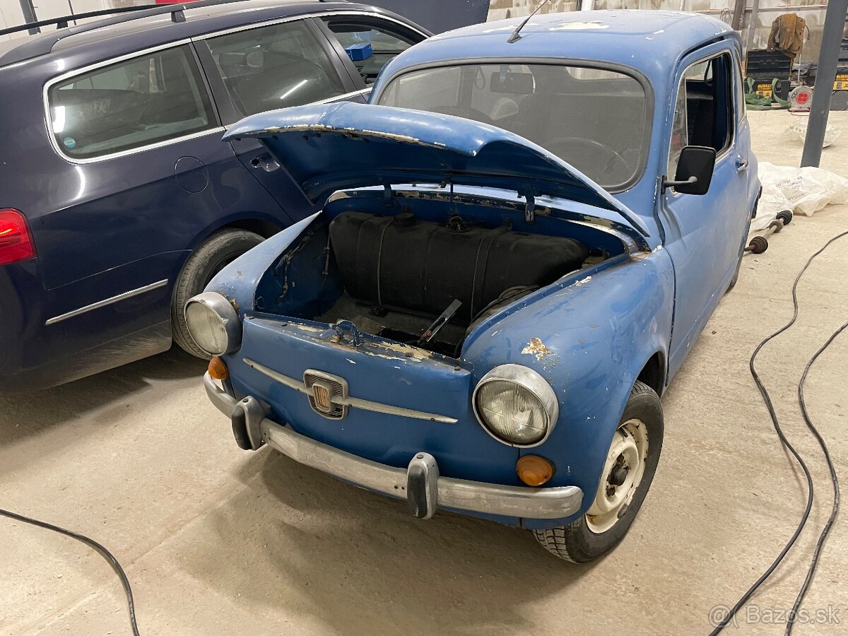 Fiat 600 štartuje, prevodovka funkčná