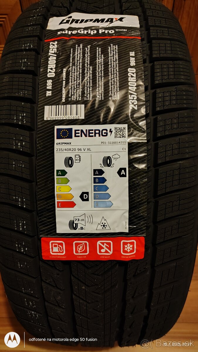 Zimné pneumatiky zn.GripMax SureGrip Pro 235/40 R20