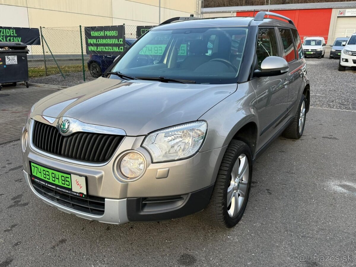 ► ŠKODA YETI 2,0 TDI 4x4 - 103 kW, PARK. SENZORY, NAVI◄