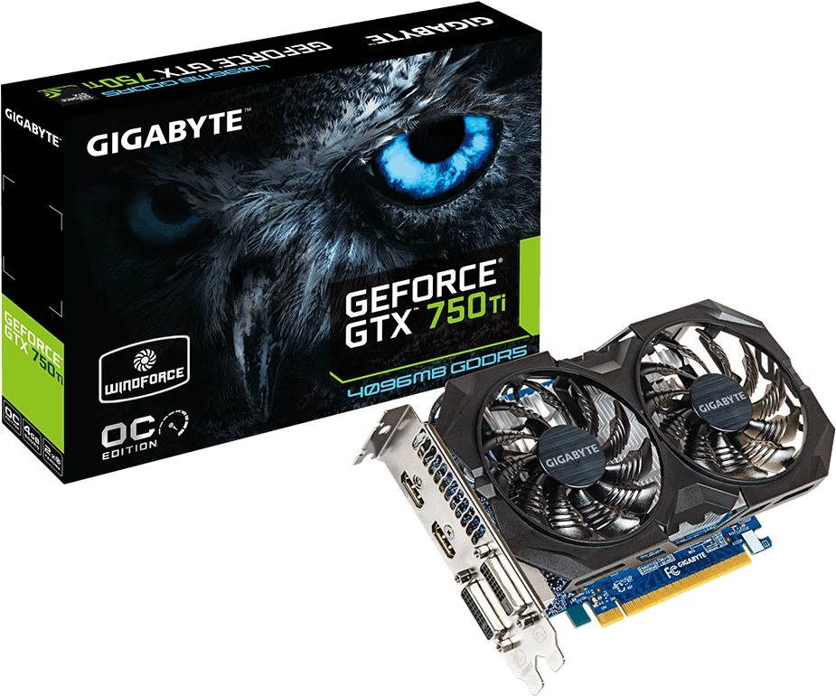 GIGABYTE GTX 750 Ti WindForce 2X OC 4GB