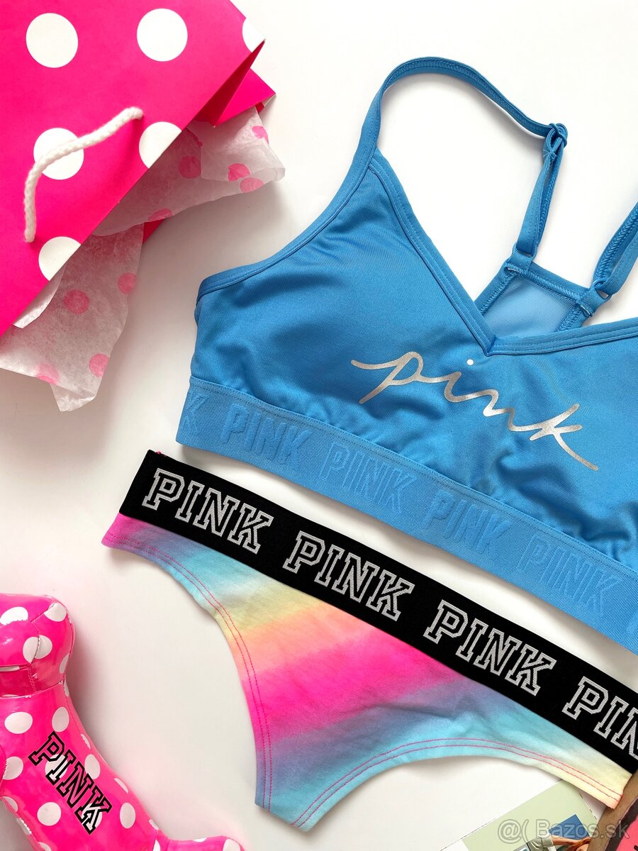 Victoria’s Secret PINK modra športova podprsenka XS