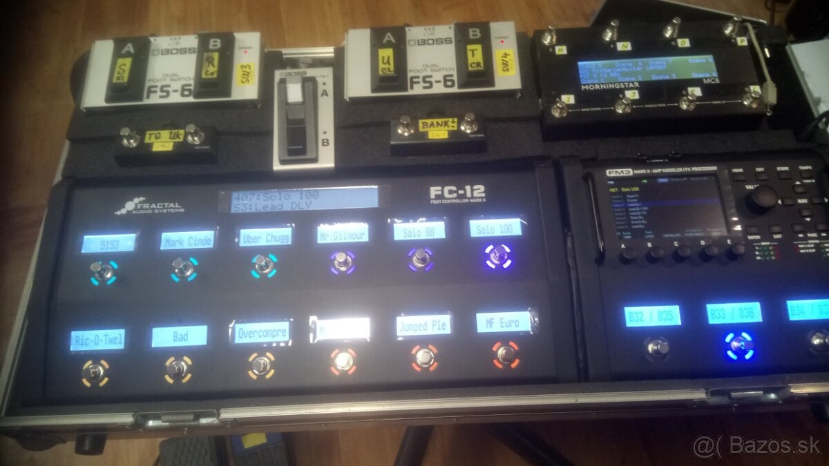 Pedalboard Fractal FM3 + FC-12 + MC-8