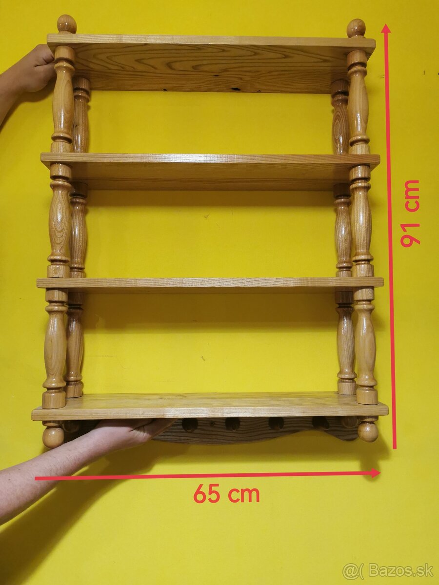 Rustikálne police z masívu (drevo brest) - Vranov nad Topľou | Bazoš.sk