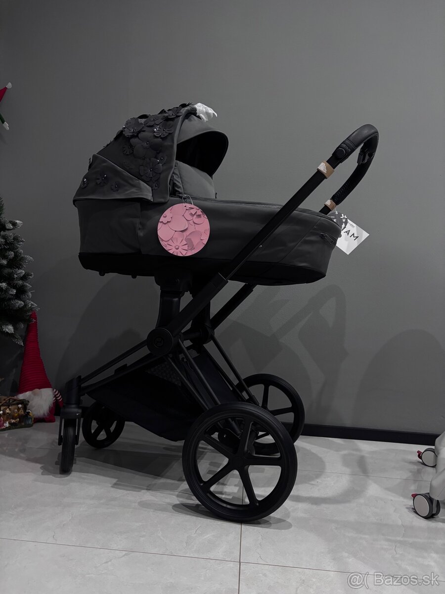 Cybex priam 4.0 simple flowers dark grey