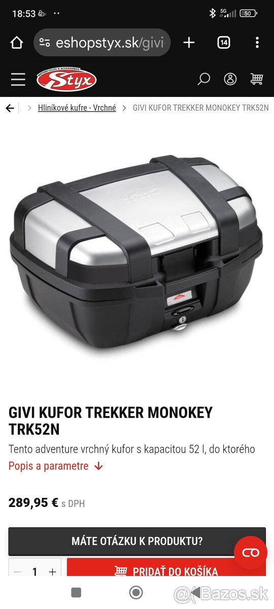 Kufor GIVI TREKKER MONOKEY TRK52N