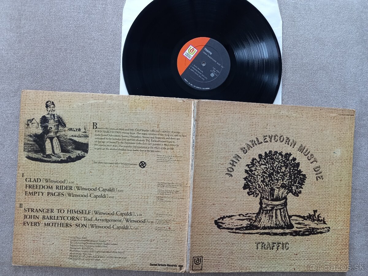 TRAFFIC  „John Barleycorn Must Die “ /UA 1970/ rozkl. obal,