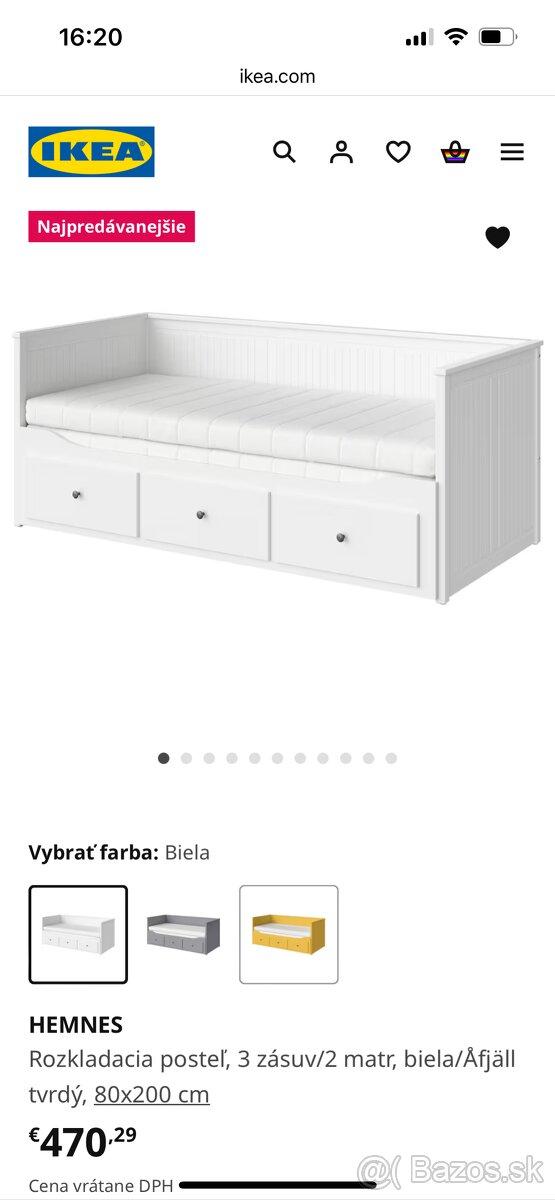 Rozkladacia postel ikea