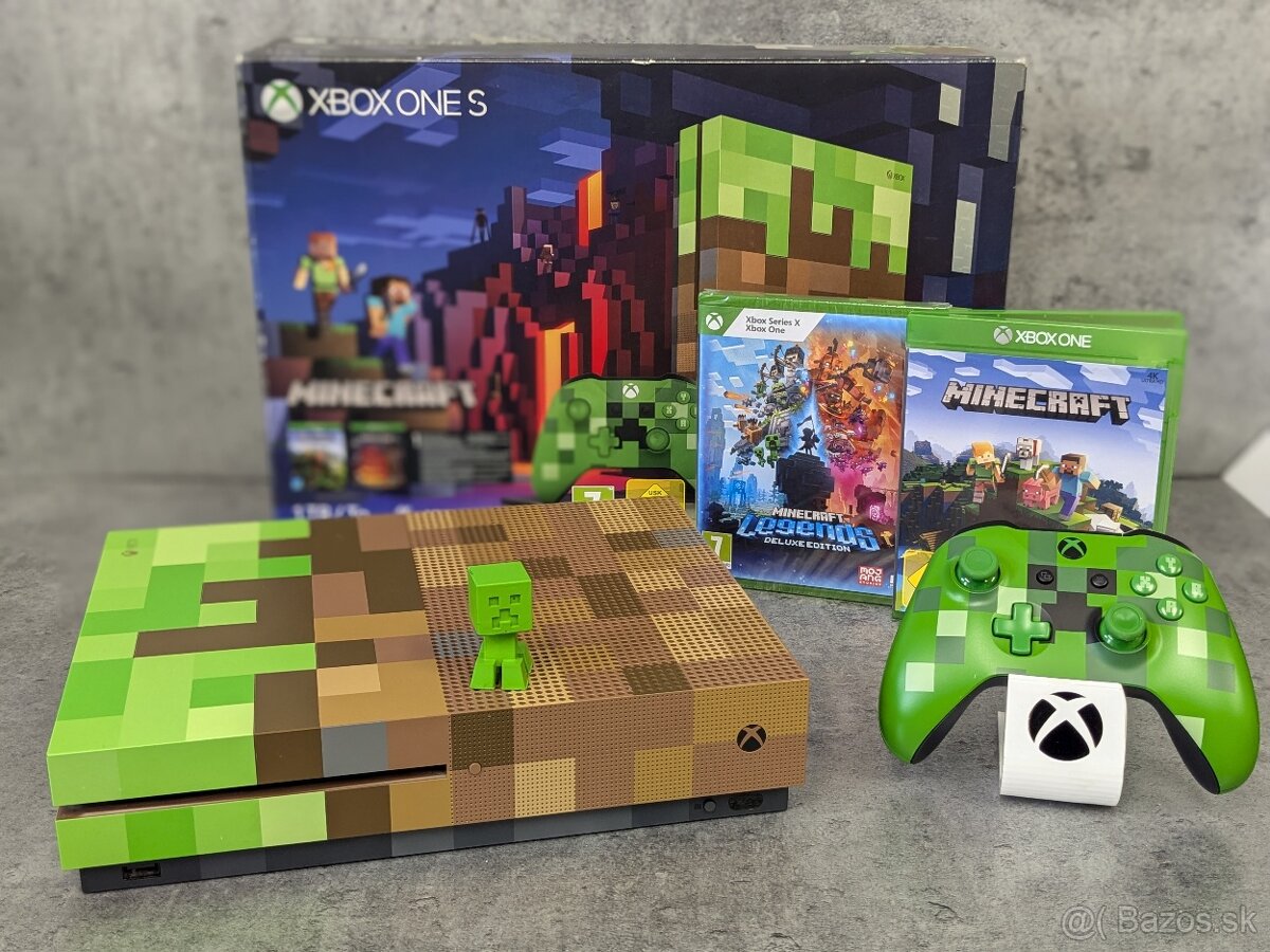 Xbox One S Minecraft edícia, 2 Minecraft hry, creeper ovl.