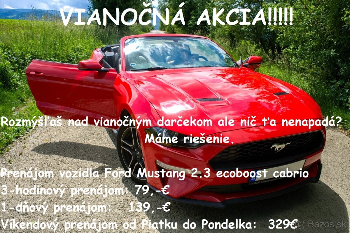 VIANOČNÁ AKCIA. FORD MUSTANG CABRIO