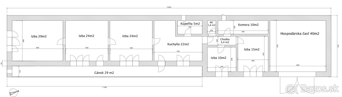 Predaj  - Vyšná Myšľa, gazdovský rodinný dom s úpravami, dve