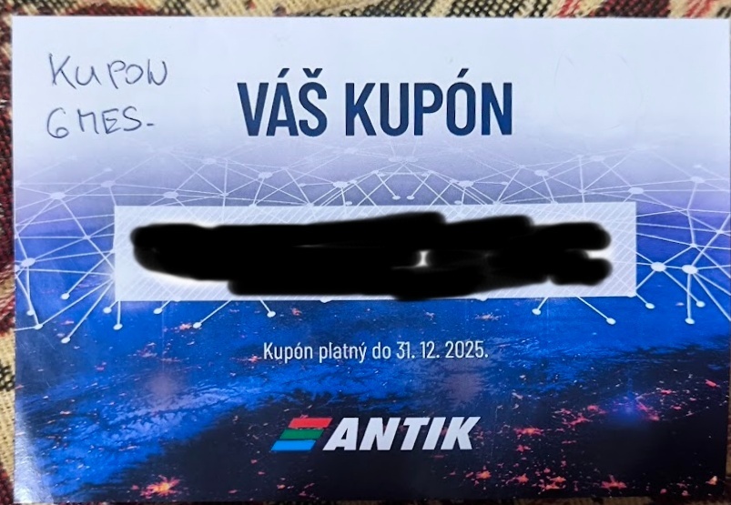 Antik TV voucher kupon na 6 mesiacov TV cez internet