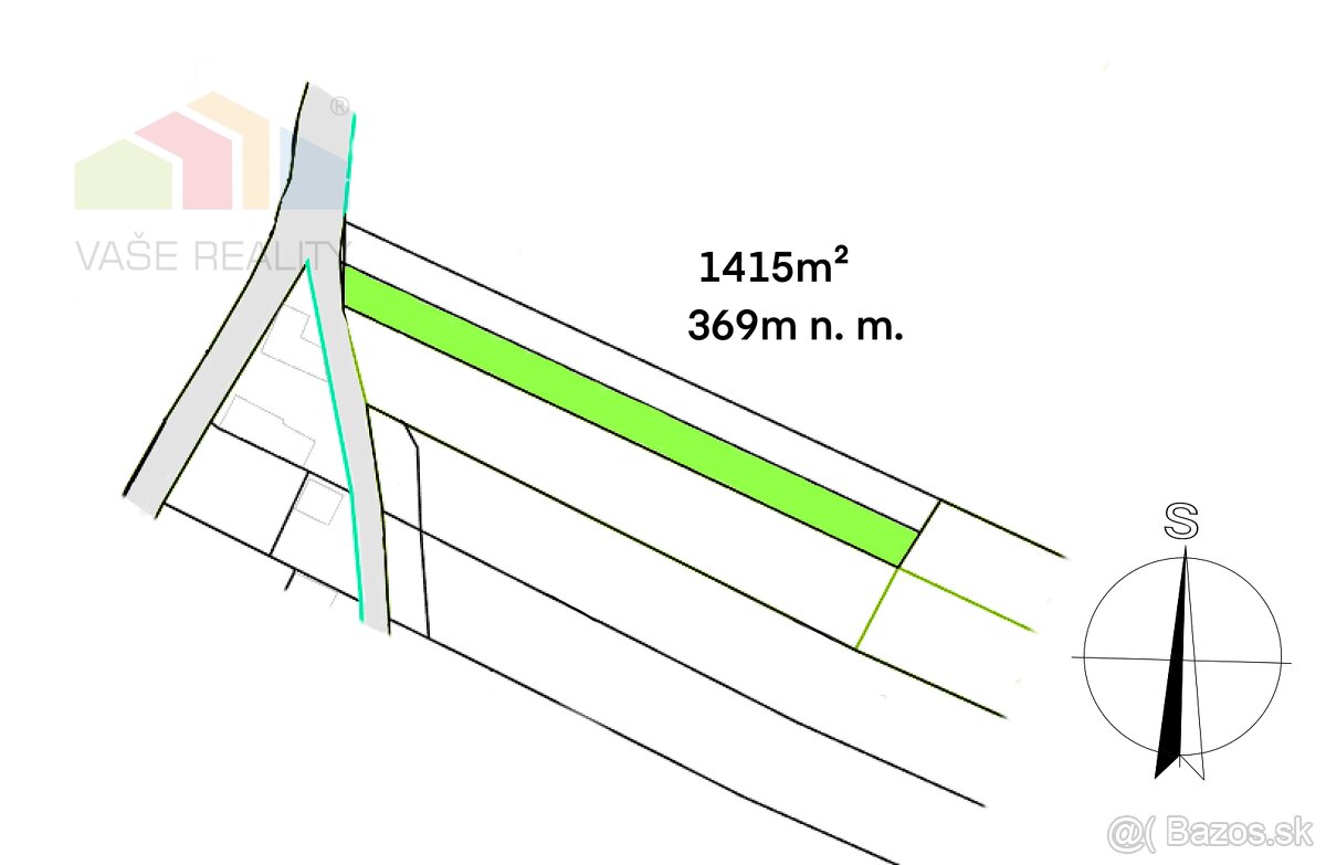 Na predaj pozemok Považská Bystrica, Praznov, 1415 m2,