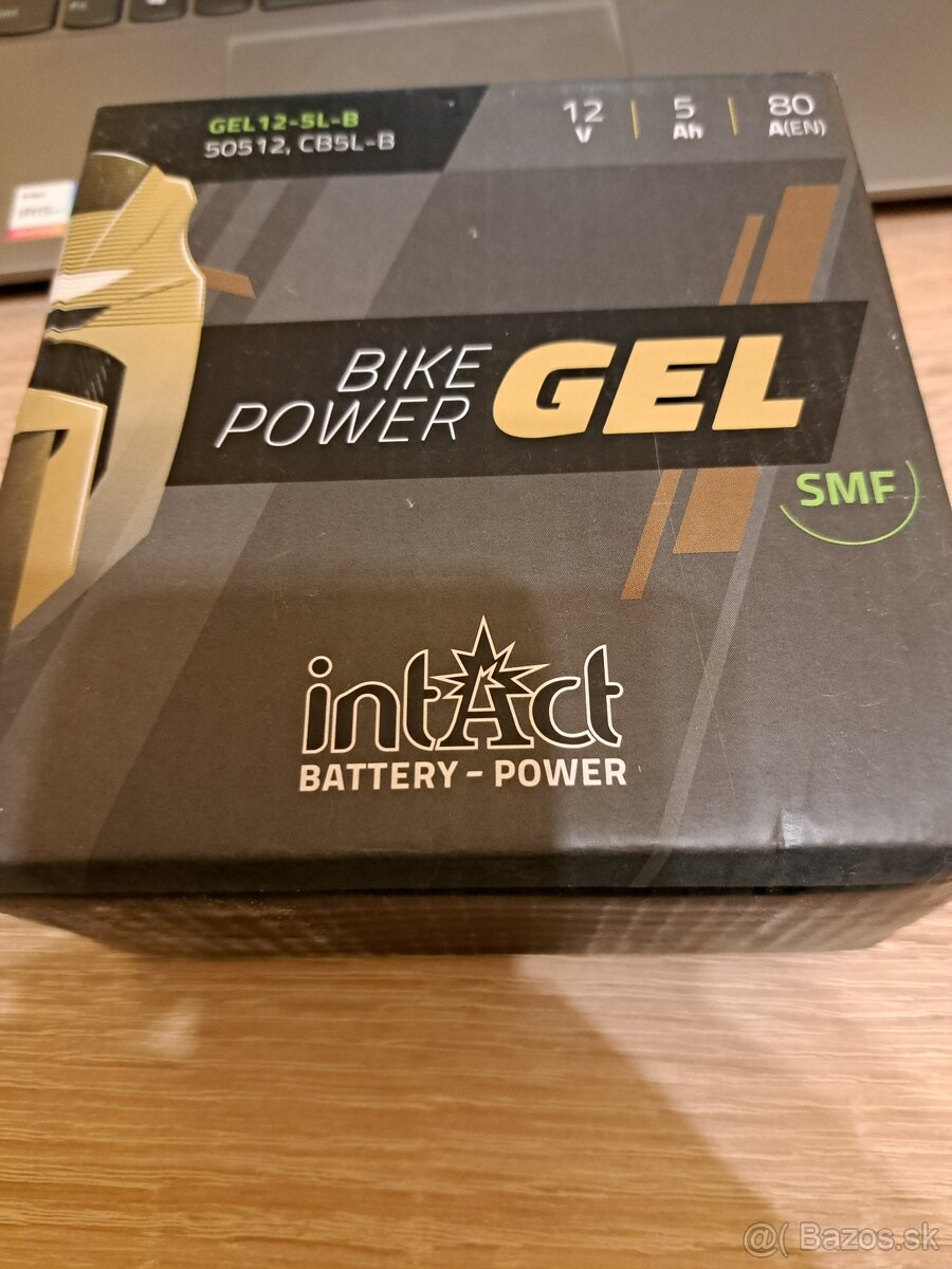 Univerzálna batéria BIKE POWER INTACT GEL 12V, 5Ah, 80A