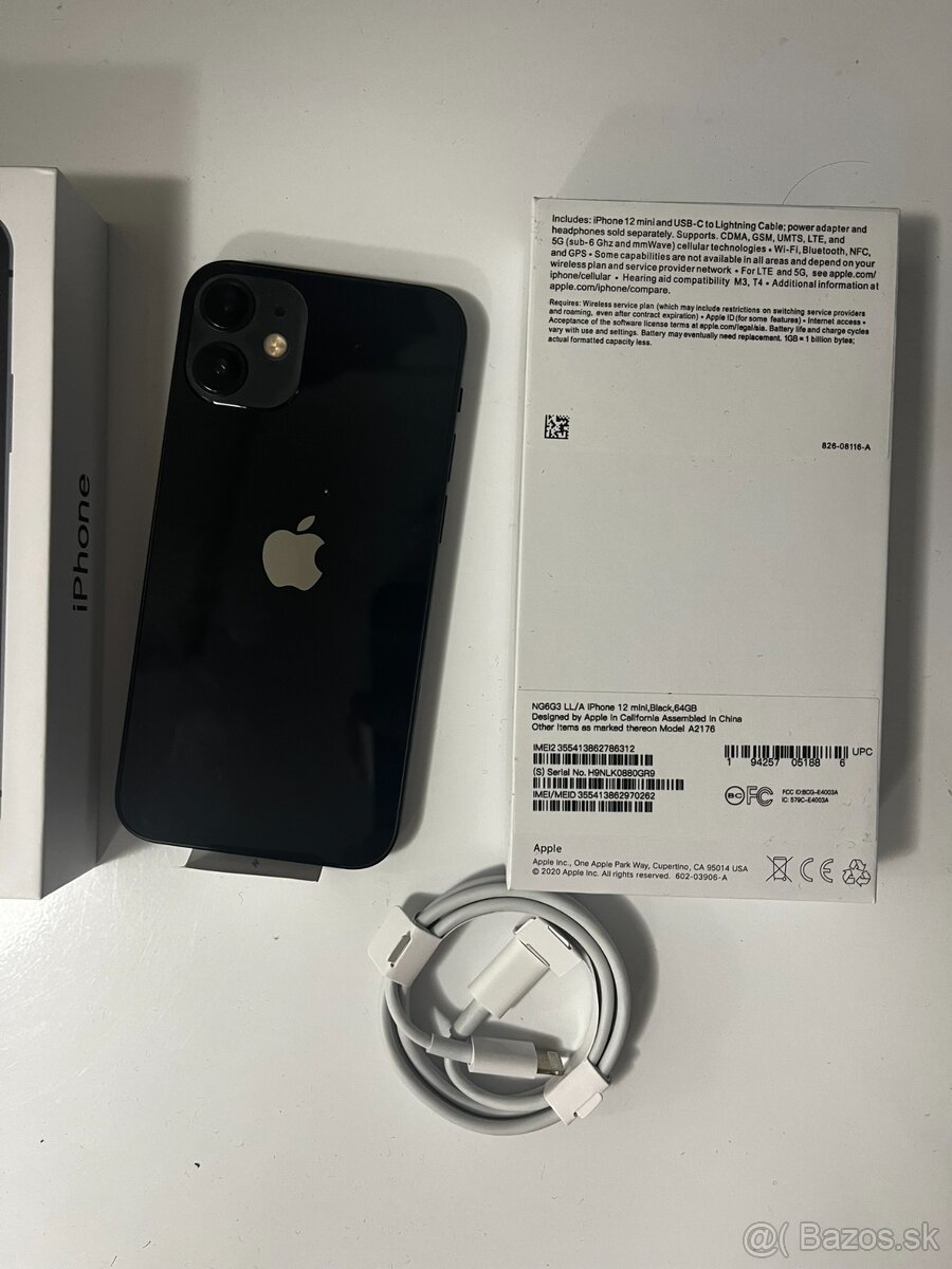 Novy iphone 12 mini Bleck 64 gb(( Zaruka 12 měsíců)