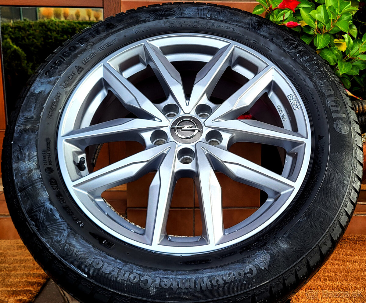 zimné alu R17 5x108 Opel Grandland, zimné pneu