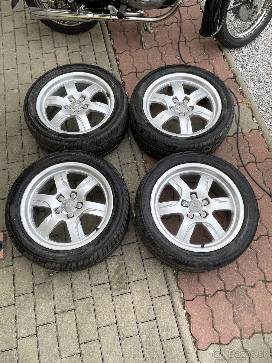 Audi disky r17 5x112+letne pneu