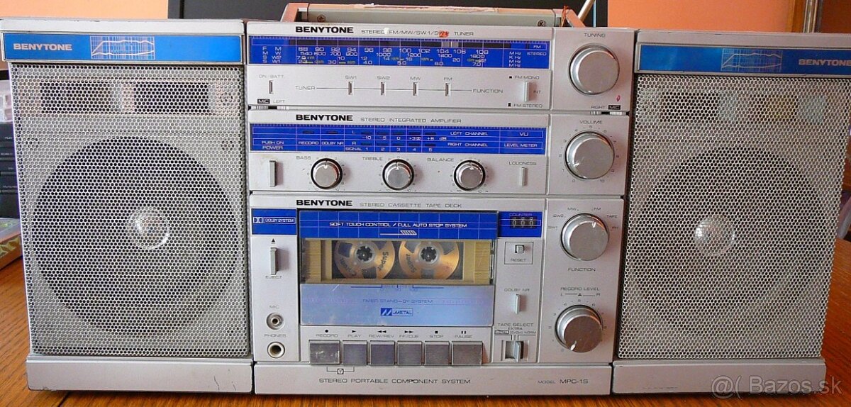 predam vintage boombox ghettoblaster benytone made in japan